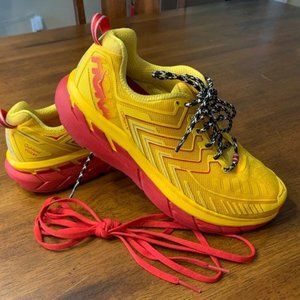 Women's HOKA ONE Outdoor Voices Clifton 4 yellow/red